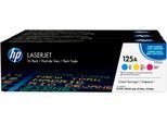 HP Tonerkartusche "HP original Toner 125A 3er-Pack(CF373AM) C/Y/M", bunt (cyan, magenta, gelb), Tonerpatronen, Tonerkartusche
