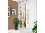 Schiebegardine HOME IN GREEN "FRANCQ" Gr. 1, beige (natur), B:60cm H:245cm, Polyester, Gardinen, Schiebegardine, Bambusoptik, recycelt, Digitaldruck