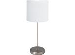 NÄVE Tischleuchte "New York", weiß, 1, Ø 18,5cm H: 38,5cm, 1 Stk., Leuchten, Tischleuchte, excl. 1x E27/max. 40W Schirm weiß Gestell chrom, Tischleuchte