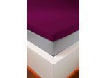 Spannbettlaken BELLANA "bellana deluxe für Topper, mit Elasthan, Premium Jersey 230 g/m²", burgund, 1 Stk., Jersey, 180x200 180x210 180x220 190x200 190x210 190x220 200x200 200x210 200x220 10cm, Jersey, Obermaterial: 95% Baumwolle, 5% Elasthan (LYCRA), Bettlaken, Spannbettlaken, mit 5% Elasthan, für Topper mit 4-10cm Höhe, bügelfrei, faltenfrei