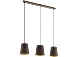 EGLO Hängeleuchte "SEGEZIA", braun, H: 110cm, 1 Stk., Leuchten, Hängeleuchte in braun aus Stahl - exkl. E27 - 40W, Hängeleuchte