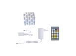 PAULMANN LED-Streifen "MaxLED 250 Basisset 1,5m 2700-6500K 5,5W 230/24V 24VA Silber", silber (silberfarben), Flammen 1 Stk., Lichterketten, IP44 Cover TunableWhite, LED-Streifen