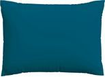 Kissenbezug SCHLAFGUT "Premium Kissenbezug Woven Satin (1 St)", blau (petrol deep), B:60cm L:80cm, Mako-Satin, Obermaterial: 100% Baumwolle, Kissenbezüge, Kissenbezug, Ton-in-Ton Reißverschluss, Fadendichte von 300tc, Uni, OEKO Tex