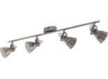 EGLO Deckenspot "SERAS", grau (nickelfarben), 4, 1 Stk., Leuchten, Deckenspot aus Stahl - inkl. GU10 - 3W, Deckenspot