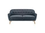 Sofa Lory Dunkelgrau Webstoff