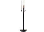 BRILLIANT Tischleuchte "Glasini", schwarz (schwarz matt, rauchglas), 1, Ø 12cm H: 49cm, 1 Stk., Leuchten, 50 x 12 cm, E14, Metall/Rauchglas, matt schwarz, Tischleuchte