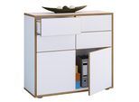 Kommode VCM "Holz Kommode Sideboard Salia Breite 100 Schublade", weiß, B:100cm T:33cm, Sideboards, Kommode