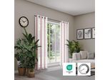 Vorhang NEUTEX FOR YOU "ALASSIO" Gr. 1, rosa (weiß, rosé), B:144cm H:245cm, Jacquard, Polyester, Gardinen, Vorhang, Längssteifen mit Glanzeffekt