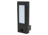 LED Wandleuchte HEITRONIC "Amarillo", grau (anthrazit), B:11cm H:28cm T:11,5cm, Leuchten, LED Wandleuchte, Poller- Außenlampe, großflächiger Lichtaustritt,Bewegungsmelder