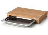 Schneidebrett CONTINENTA "Eiche", braun (holzfarben), B:27cm H:7cm L:39cm, Edelstahl, Massivholz, Schneidebretter, Schneidebrett, mit Schublade