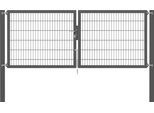 Zaundoppeltür ALBERTS "Flexo Plus", grau (anthrazit), B:300cm H:120cm, Stahl, Tore, Zaundoppeltür, anthrazit, verschiedene Abmessungen
