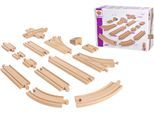 Schienenerweiterungs-Set EICHHORN "Großes Schienensortiment", braun (holzfarben), Spielzeugeisenbahn-Erweiterungen, Kinder, Holz, Schienenerweiterungs-Set