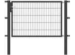 Zauneinzeltür ALBERTS "Flexo", grau (anthrazit), B:150cm H:100cm, Stahl, Tore, Zauneinzeltür, 150 cm Breite, in versch. Höhen