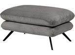 Hockerbank 3C CANDY "Beatrice", grau (dunkelgrau), B:120cm H:45cm T:60cm, 88% Polyester, 12% Polyacryl, Hocker, Hockerbank, mit modernem Polsteraufbau, auch in Breitcord, passend zur Serie