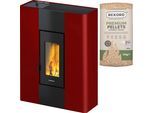 Pelletofen FREEPOINT "Roxy Stand", rot (schwarz), Kaminöfen, Pelletofen