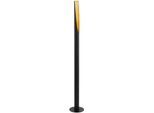 EGLO LED Stehlampe "BARBOTTO", gold (schwarz, goldfarben), 1, Ø 6cm H: 137cm, Leuchten, Leuchte schwarz, gold / Ø6 x H137 cm / inkl. 1 x GU10 (je 4,5W), LED Stehlampe