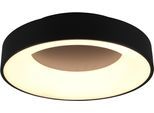 TRIO LEUCHTEN LED Deckenleuchte "GIRONA", schwarz, 1, Ø 45cm H: 11cm, 1 Stk., Leuchten, mit Switch Dimmer dimmbar über Wandschalter, 3000K, 3100 Lm, LED Deckenleuchte