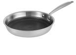 Bratpfanne RESTO KITCHENWARE "Achird Pfanne aus Tri-Ply (Edelstahl + Aluminium + Edelstahl) ofenfest", silber (silberfarben), H:5cm L:47cm Ø:24cm, Pfannen, Bratpfanne, Die 3-schichtige Basis ermöglicht eine Energieeinsparung von 25%