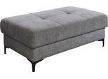 Hockerbank 3C CARINA "Burnaby", silber, B:126cm H:47cm T:76cm, Hocker, Hockerbank, passend zur Serie "Burnaby", B/T/H: 126/76/47 cm