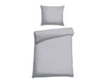 Bettwäsche FLORELLA "UNI silber Edel-Satin, 100% Baumwolle", grau (silber), B/L: 140cm x 200cm, 1 Stk., 1 Stk., Satin, B/L: 70cm x 90cm, Satin, Obermaterial: 100% Baumwolle CO., Bettwäsche, Bettwäsche
