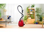 BOSCH Bodenstaubsauger "BGD38RD1H Teleskoprohr mit Schiebetaste, 79 dB(A), 600 W", rot, B:29,5cm H:26,5cm T:41cm, Bodenstaubsauger, aus 30% recyceltem Kunststoff, Bodenstaubsauger