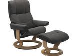 Fußhocker STRESSLESS "Mayfair", grau (rock paloma), B:55cm H:38cm T:39cm, Leder BATICK: BATICK ist ein leicht korrigiertes, durchgefärbtes und genarbtes Möbelleder, bei dem die meisten Unebenheiten und Spuren in der Regel entfernt wurden.;Leder PALOMA: PALOMA ist ein durchgefärbtes Semianilin-Möbelleder mit natürlicher Narbung.;ROHLEDER Stoff Q2 FARON: Ein fester zuverlässiger Bouclé mit einem str