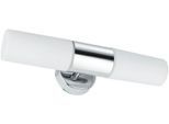 PAULMANN LED Wandleuchte "Lenia", grau (chromfarben), 2, H: 8cm, 1 Stk., Leuchten, E14, Spiegelleuchte, LED Wandleuchte