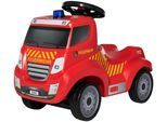 Rutscherauto FERBEDO "Ferbedo Truck", rot (feuerwehr), Rutschautos, KinderB:30cm H:59cm T:44cm, Kunststoff, Rutscherauto, incl. Ferbedo MiniFlash (Blaulicht mit Sirene), B:30cm H:59cm T:44cm