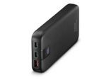 HAMA Powerbank "Power Pack 10000 mAh (Schnellladen, 2x USB-C 1x USB-A, mit Ladekabel)", grau, 10.000mAh, Akkumulatoren, Schnellladefunktion mit Power Delivery, Qualcomm Quick Carge™ 3.0, Powerbank