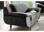 Sessel TRENDMANUFAKTUR "Rondo, Breite 121 cm, breite Armlehnen, Füße schwarz", grau (anthrazit, gr), B:121cm H:85cm T:94cm, Kunstleder SOFTLUX;Microfaser PRIMABELLE (100% Polyester);NaturLEDER (echtes Rindsleder);Struktur (54% Polyacryl, 46% Polyester), Sessel, Sessel, Big-Sessel wahlweise mit Federkern, in verschiedenen Bezügen