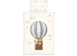 Babybettwäsche BABY BEST "babybest Ballonfahrt", bunt, B/L: 100cm x 135cm, Renforcé, B/L: 40cm x 60cm, 2 Stk., Renforcé, Obermaterial: 100% Baumwolle, Bettwäsche, Babybettwäsche, Wendebettwäsche