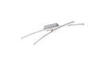JUST LIGHT Deckenleuchte "ALINA", silber (edelstahlfarben), 4, H: 12,5cm, 1 Stk., Leuchten, LED, CCT - über Fernbedienung, RGB, dimmbar über Fernbedienung, Deckenleuchte