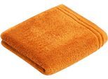 Badetuch VOSSEN "Calypso Feeling", orange (fox), B:50cm L:100cm, Walkfrottee, Obermaterial: 100% Baumwolle, Handtücher, Badetuch, mit schmaler Bordüre, aus 100% hochwerter Baumwolle, Vegan, einfarbig
