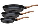Pfannen-Set GSW "Natural Fit", schwarz, Ø:28cm, Pfannen, Pfannen-Set, mit neuartiger PFAS-freien Antihaft-Versiegelung, Induktion