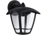 LED Außen-Wandleuchte PAULMANN "Outdoor 230V Classic curved IP44 E27 Klarglas/Schwarz", schwarz (transparent, schwarz), B:16,4cm H:22,5cm T:19cm, Leuchten, LED Außen-Wandleuchte, E27, IP44