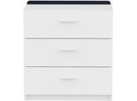 Kommode DEMEYERE GROUP "REVERSO Kommode mit 3 Schubladen", weiß (matt weiß), B:77,2cm H:83,7cm T:40,5cm, Holzwerkstoff, Sideboards, Kommode, Kommode mit Stauraum für allerlei Dinge
