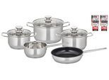 Topf-Set ELO "Elo Therm Topfset 5-teilig", silber (silberfarben), Töpfe, Topf-Set, Volumenskala