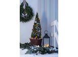 KONSTSMIDE LED-Lichterkette, schwarz, Dioden 80 Stk. Flammen 80 Stk., Gesamtlänge 22,64m, Lichterketten, Micro LED Lichterkette, gefrostet, 80 bunte Dioden, LED-Lichterkette