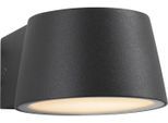 LED Außen-Wandleuchte PAULMANN "Outdoor 230V Capea Aluminium anthrazit insect friendly", grau (anthrazit), B:9,6cm H:5,6cm T:12,8cm, Leuchten, LED Außen-Wandleuchte, Insektenfreundlich, IP44, 2200K