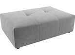 Polsterhocker 3C CANDY "Yoshy", grau (platin), B:120cm H:41cm T:83cm, 100% Polyester, Hocker, Polsterhocker, Passend zur Serie Yoshy