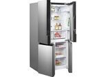 SIEMENS Multi Door "KF96NVPEA", Energieeffizienz: E, silber (gebürsteter stahl antifingerprint), B:91cm H:183cm T:73,1cm, Kühlschränke, noFrost, hyperFresh Schubladen, LED-Licht, superKühlen, superGefrieren, Multi Door