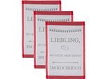 Geschirrtuch ROSS "Liebling, wo steht mein essen… im Kochbuch", grau (grau, rot), B:50cm L:70cm, 100% Baumwolle, Geschirrtücher, Geschirrtuch, Sprüchetuch, aus 100% Baumwolle