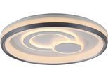 JUST LIGHT Deckenleuchte "MINELLI", weiß, 1, Ø 50cm H: 6,8cm, 1 Stk., Leuchten, LED, dimmbar, Switchmo, Deckenleuchte