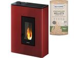 Pelletofen FREEPOINT "»Atrium 5« Bordeaux", transparent (bordeaux), Kaminöfen, Pelletofen