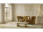 2-Sitzer HOME AFFAIRE "BRONNOY Chesterfield Sofa mit aufwendiger Knopfheftung, Breite 152 cm", gold, B:152cm H:75cm T:90cm, 100% Polyester, Sofas, 2-Sitzer, Sofa mit geschwungenen Armlehnen, Chesterfield-Optik, Glamour