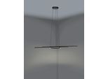EGLO Hängeleuchte "ZILLERIO-Z Hängelampe schwarz, Tuneable White, ZigBee 3.0, Pendellampe", schwarz, H: 110cm, 1 Stk., Leuchten, Timer,App/Sprachsteuerung Alexa, ‎‎‎‎116x30x110cm, exkl. Fernbedienung, Hängeleuchte
