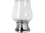 Windlicht FINK "PALINA", silber (silberfarben), H:36,5cm Ø:25,5cm, Aluminium, Edelstahl, Glas, Kerzenhalter, Windlicht, Kerzenhalter mit Glas, vernickelt