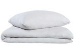 Bettwäsche OH COSY "Sally aus superweichem Musselin, 135x200cm + 80x80cm", grau (hellgrau), B/L: 135cm x 200cm, 1 Stk., 1 Stk., Musselin, B/L: 80cm x 80cm, 2 Stk., Musselin, Obermaterial: 100% Baumwolle, Bettwäsche, Bettwäsche, Made in Green