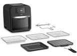 TEFAL Heißluftfritteuse "FW5018 Easy Fry Oven & Grill", schwarz, B:36,5cm H:42,5cm T:37,5cm, Fritteusen, 7 Zubehörteile, 11 L, Temperaturkontrolle, einfach zu Reinigen, Timer, Heißluftfritteuse