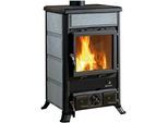 Kaminofen LA NORDICA "»Rossella R1« - pietra naturale", grau (schwarz), Kaminöfen, Kaminofen